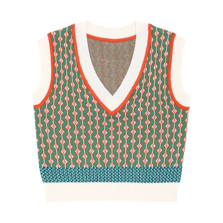 Chaleco de punto multicolor vintage para niños para venta al por mayor de ToTo Heros