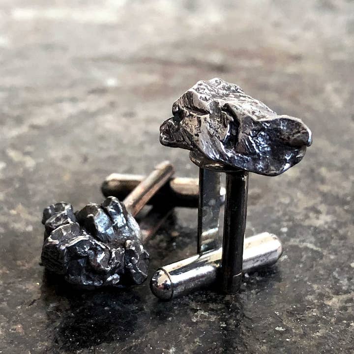 Cyberoptix Tie Lab – wholesale Cufflinks – Campo Del Cielo Meteorite Cufflinks