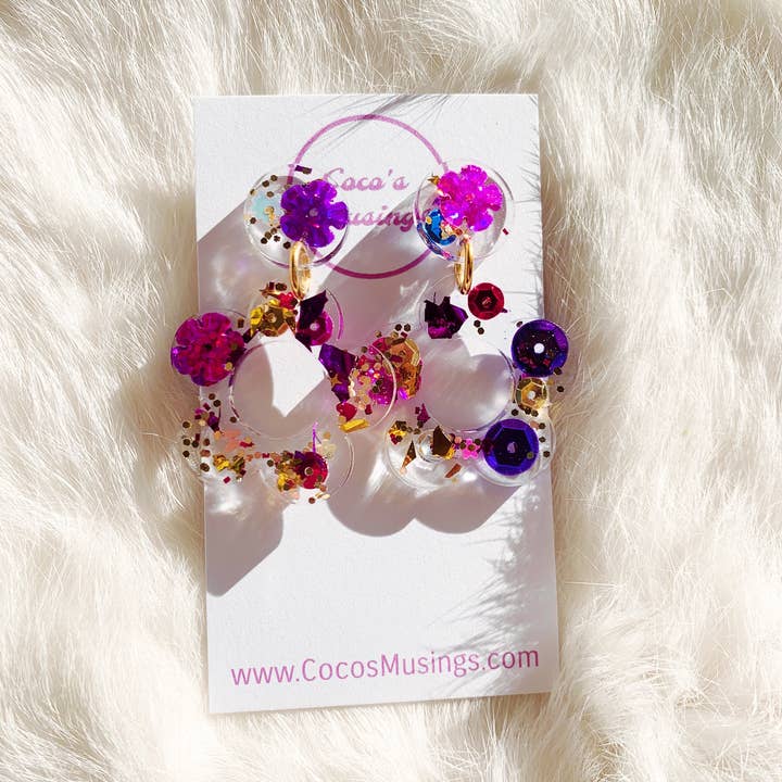 Coco's Musings - Wholesale Dangle Earrings - Kaleidoscope x Coco's Musings Hyo Jin Flower Earrings6