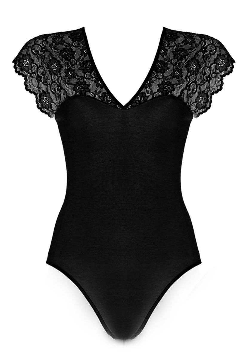 Madiva - Wholesale Lingerie Bodysuit - Women's - Gemma Body- Filoscozia® Cotton+Lace2