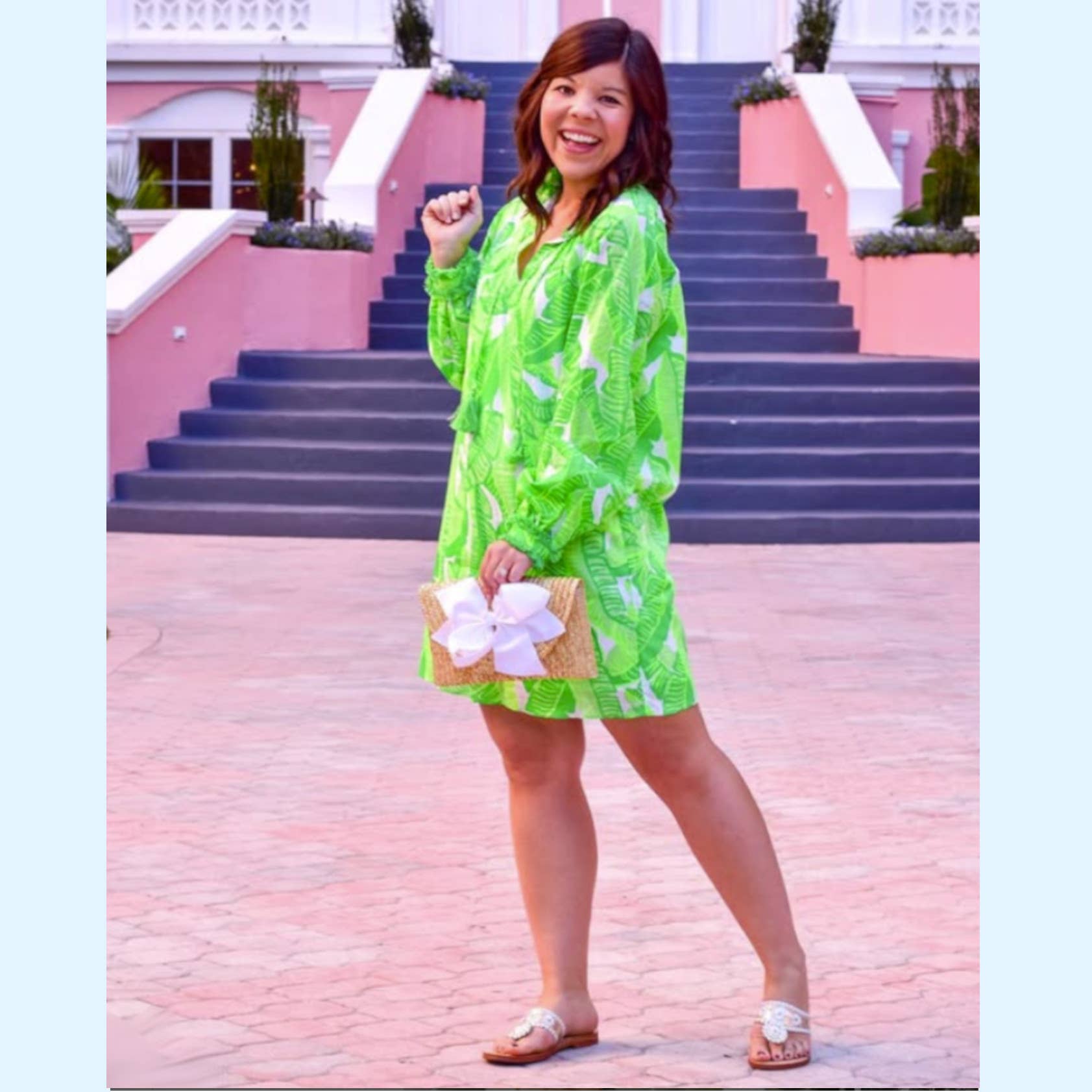 Peachy Pendants - Wholesale Clutch Bag - Women's - Vineyard Straw Clutch with White Bow9