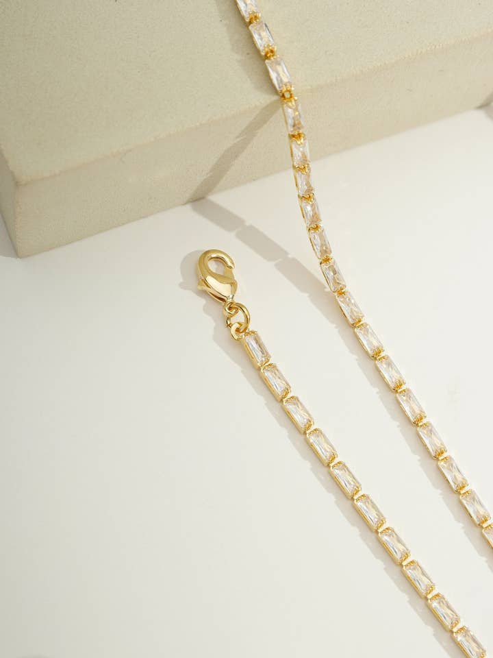 Joyería Demi-Fina Baguette Zirconia Tenis | Más Vendidos para venta al por mayor de Bossaglam Jewelry