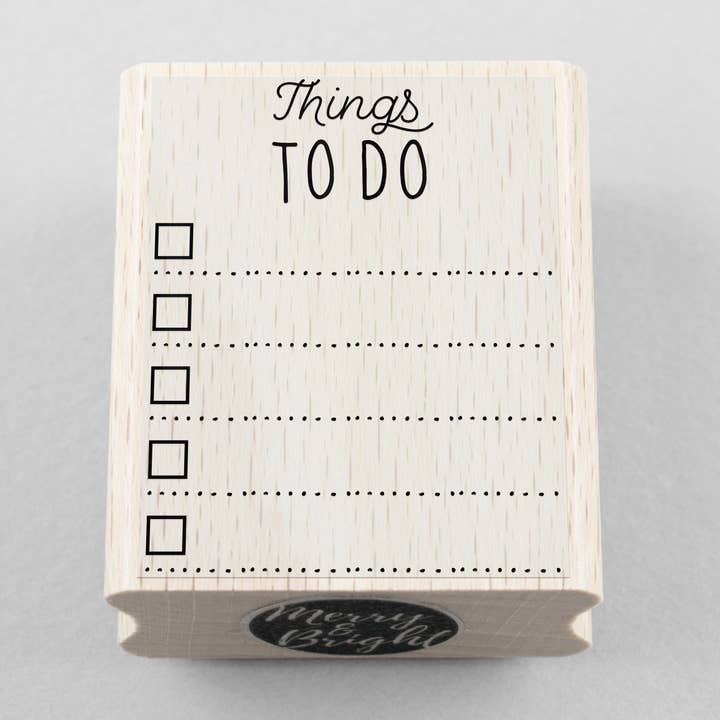 Timbro Things To Do 50 x 65 mm per la vendita all'ingrosso da parte di Merry and Bright