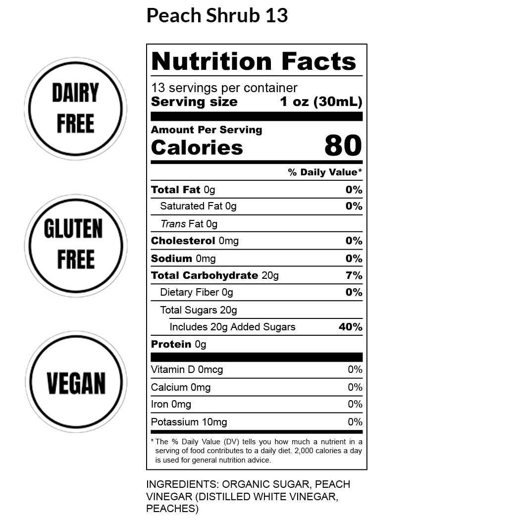 Tait Farm Foods - Vente Mélange/sirop pour cocktails - Pêche Arbuste1