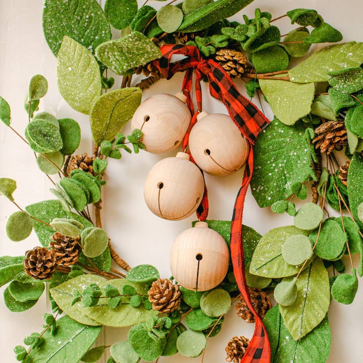 Woodpeckers Crafts - Wholesale Ornament - Wooden Jingle Bells3