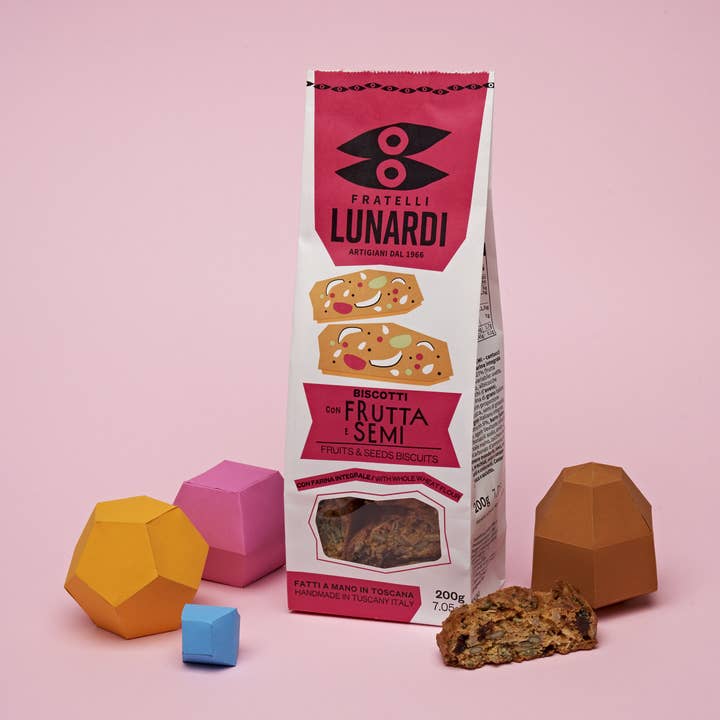 biscuit with fruit and seeds 200g for wholesale by Fratelli Lunardi srl