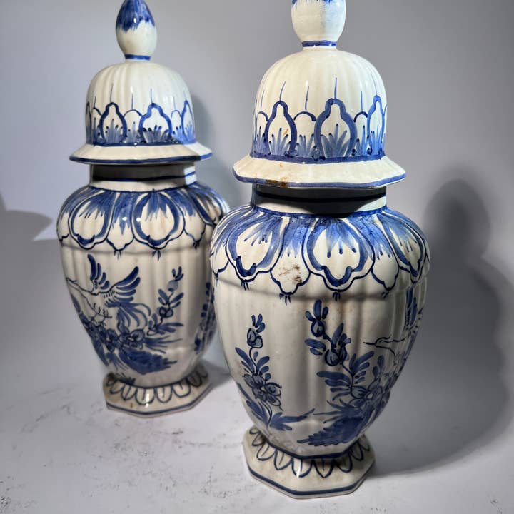 DADA Novecento - Vendita all'ingrosso Vasi - Coppia Di Vasi Albarelli In Ceramica Di Bassano