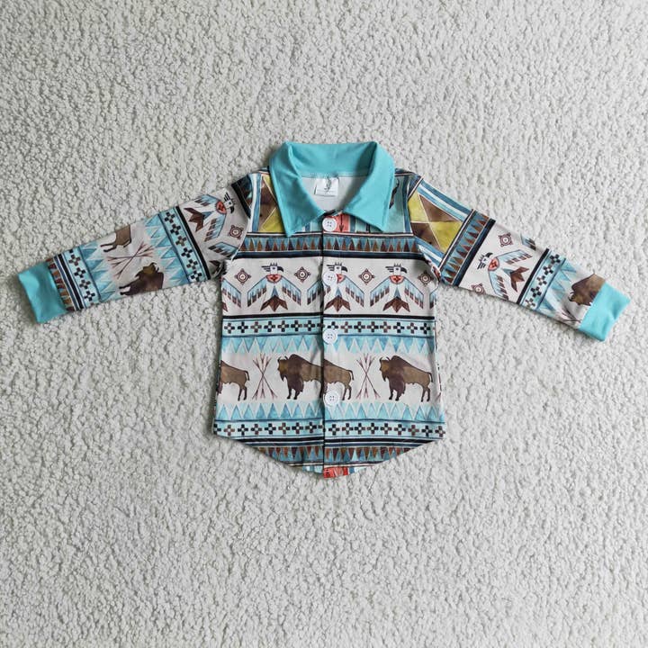 Yawoo Garments - Wholesale T-Shirt - Kids - Horse bird kids boy western polo shirt