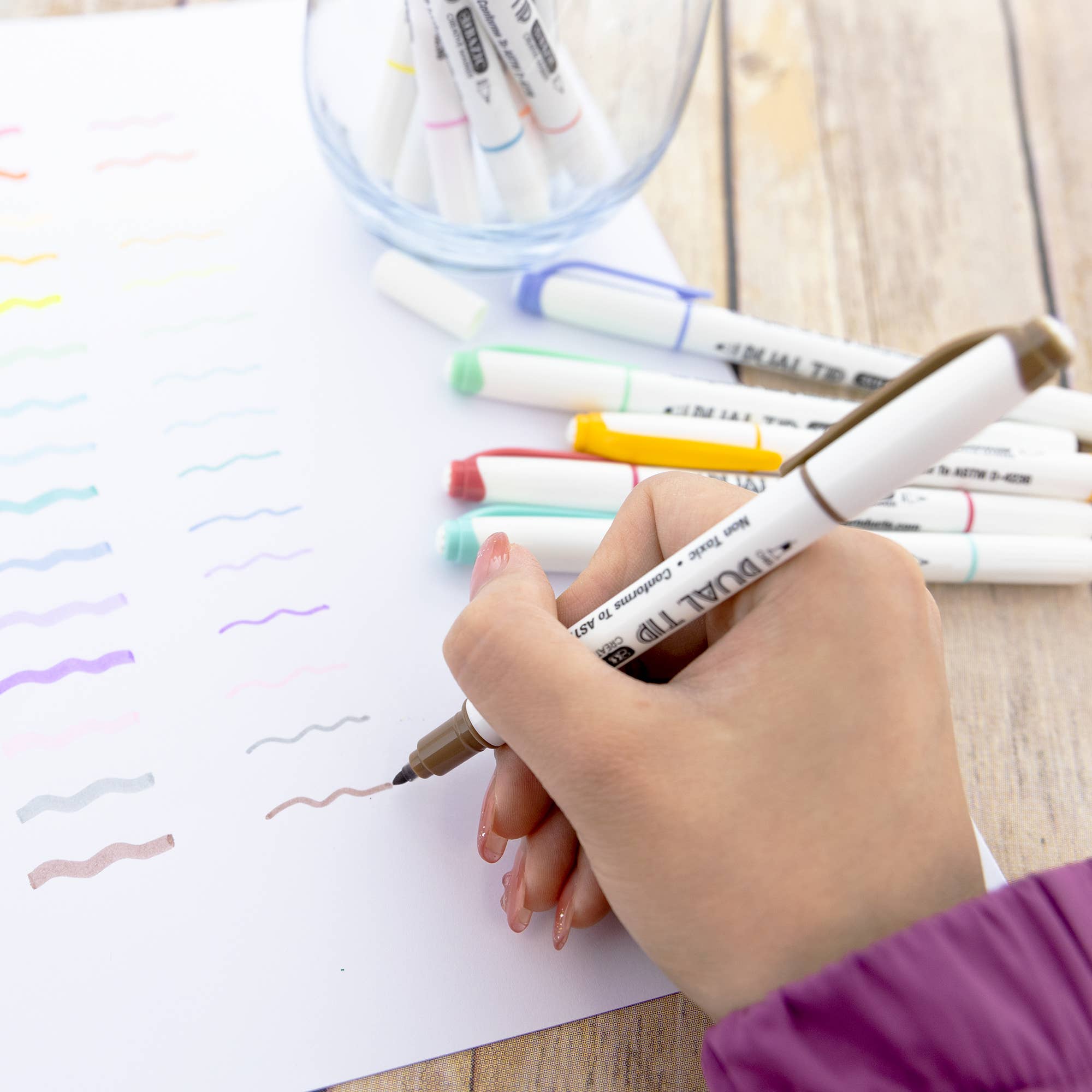 BAZIC Products - Wholesale Marker - Dual Tip Creative Markers 15 Colors4