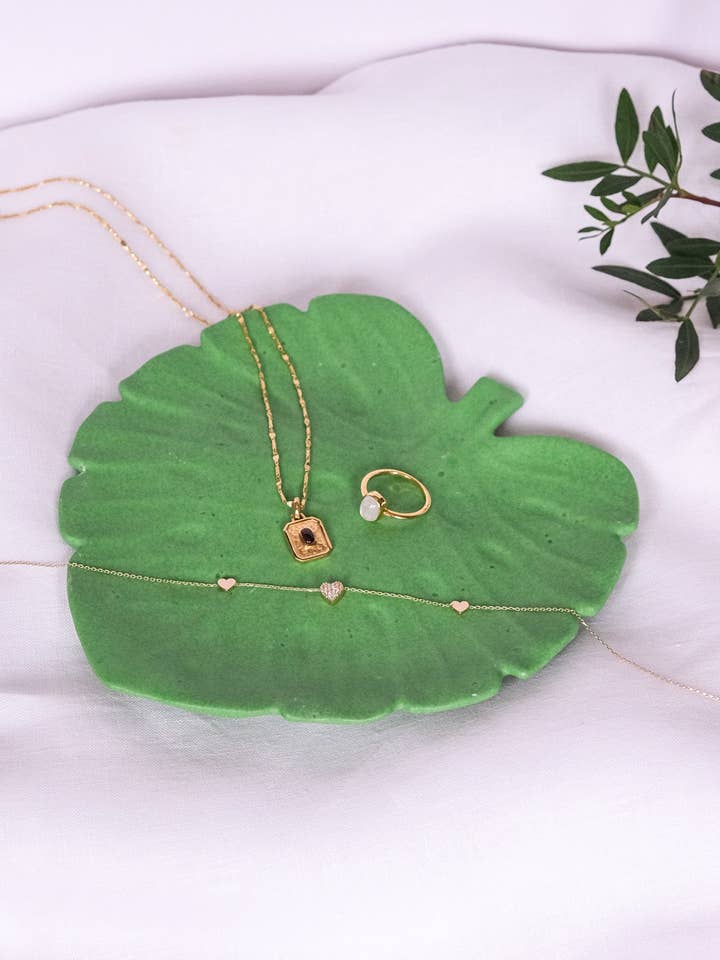 Monstera Leaf Decorative Tray for wholesale by Interlude Candles