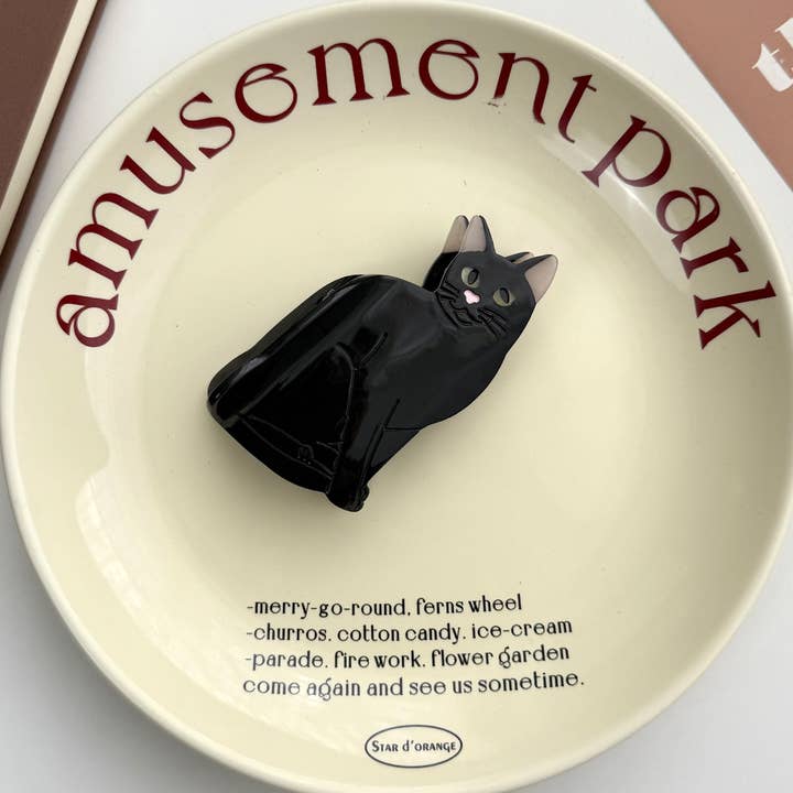 SoapElenGlen - Wholesale Hair Clip - Women's - Playful Cat Hair Clip, Animal Acetate Hair Claw3