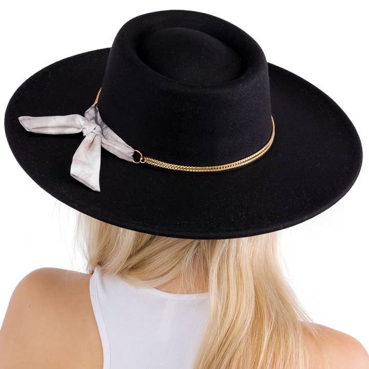 Cap Zone – Großhandel Fedora-Hut – Damen – Lux Ribbon Rancher-Mütze aus goldener Bolero-Kunstwolle33