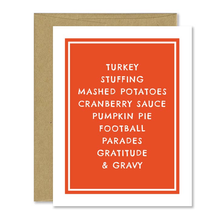 Carte Joyeux Thanksgiving - Carte Thanksgiving Traditions pour la vente par Jones Street Press