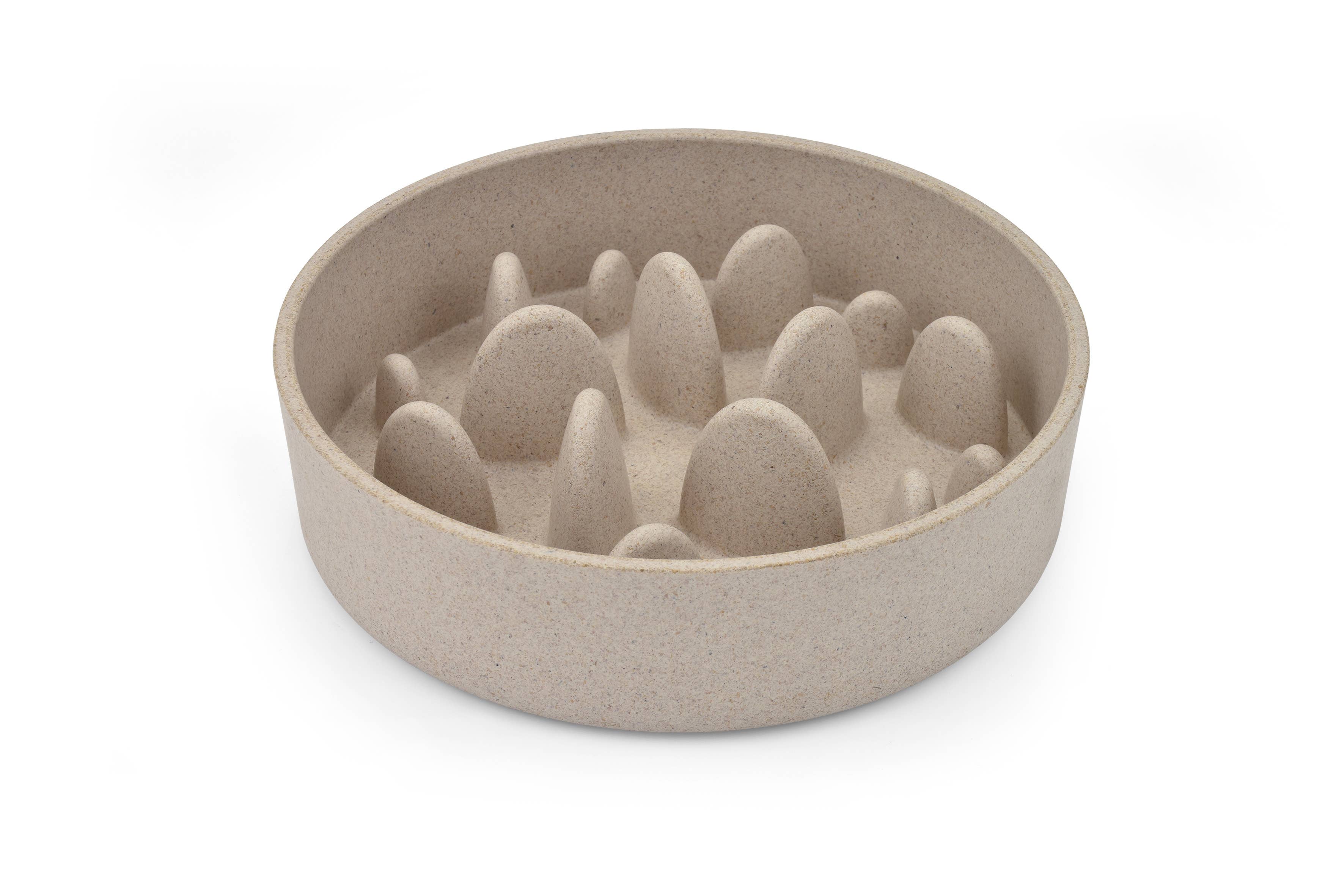 Beige Bamboo Slow Bamboo Dog Feeder for wholesale on Faire0