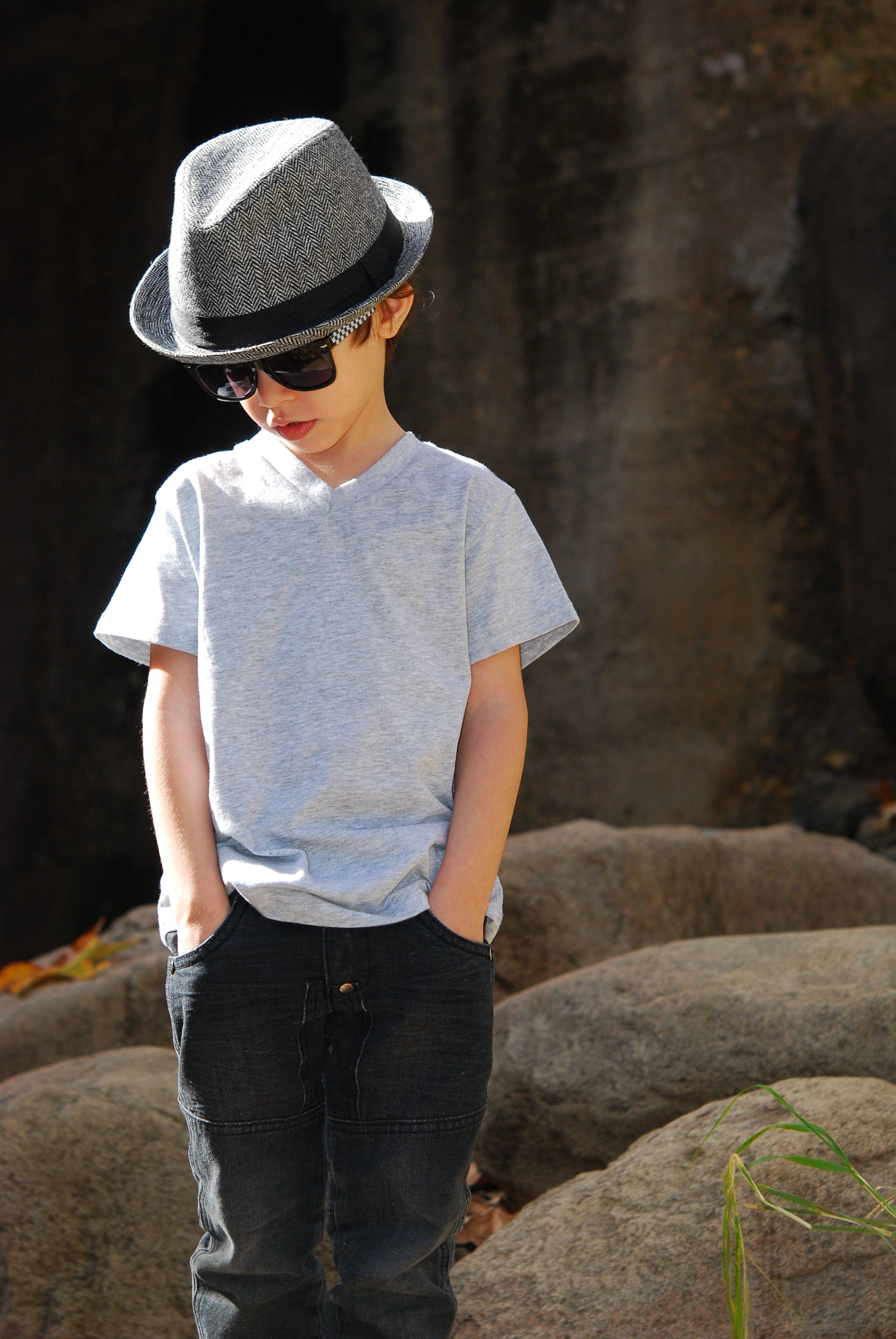 Born To Love - Vente Chapeau – enfant - Fedora en chevrons5