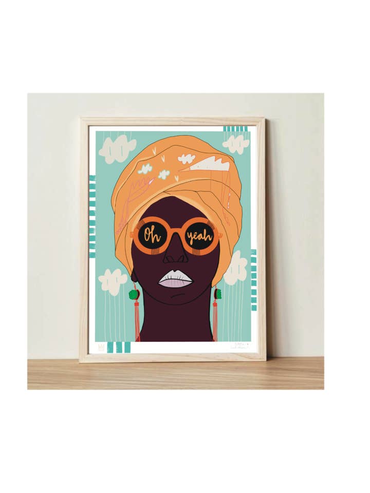 Oh YEAH Tryck illustrerad modern kvinna A3 A4 A5 dekoration för wholesale av Petita Lechatrose