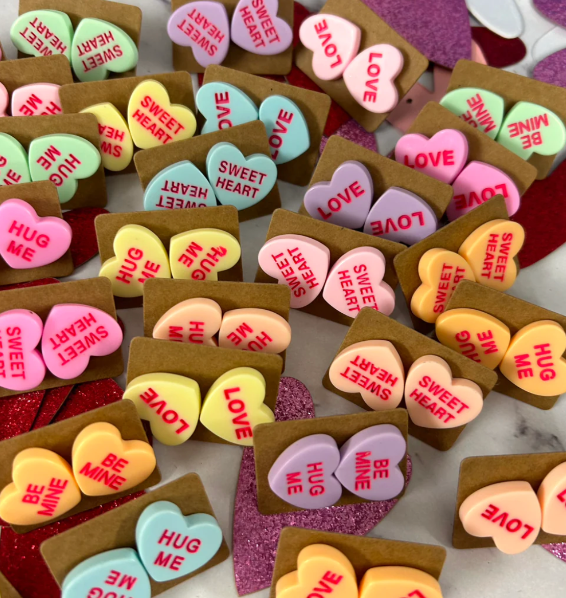 Kate Tuesday Jewelry - Wholesale Stud/Post Earrings - Valentines Mix Heart Stud Earrings2