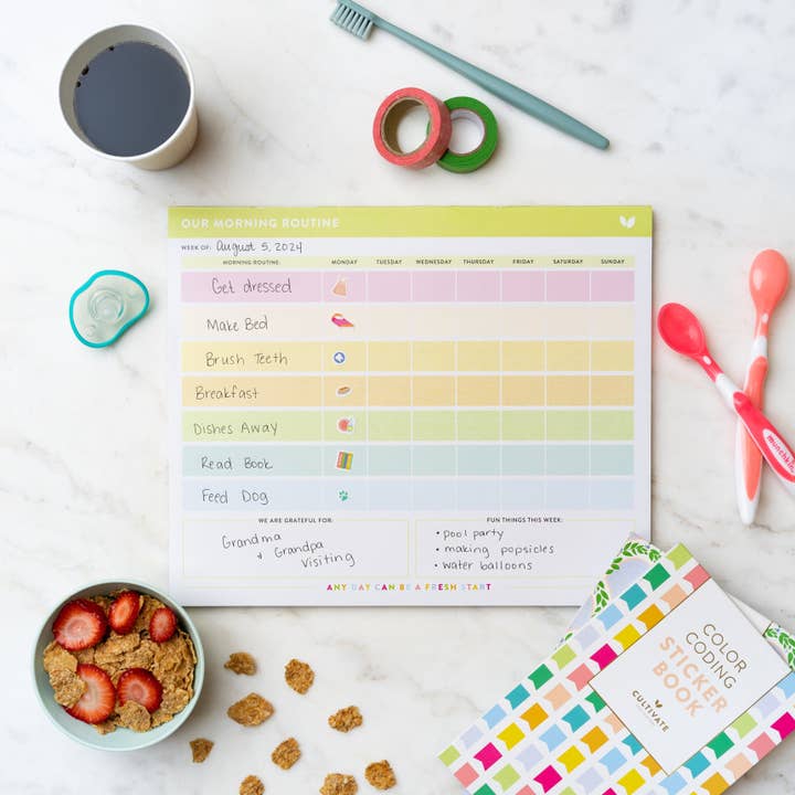 Bloc-notes de routine matinale en famille pour la vente par The Daily Grace Co