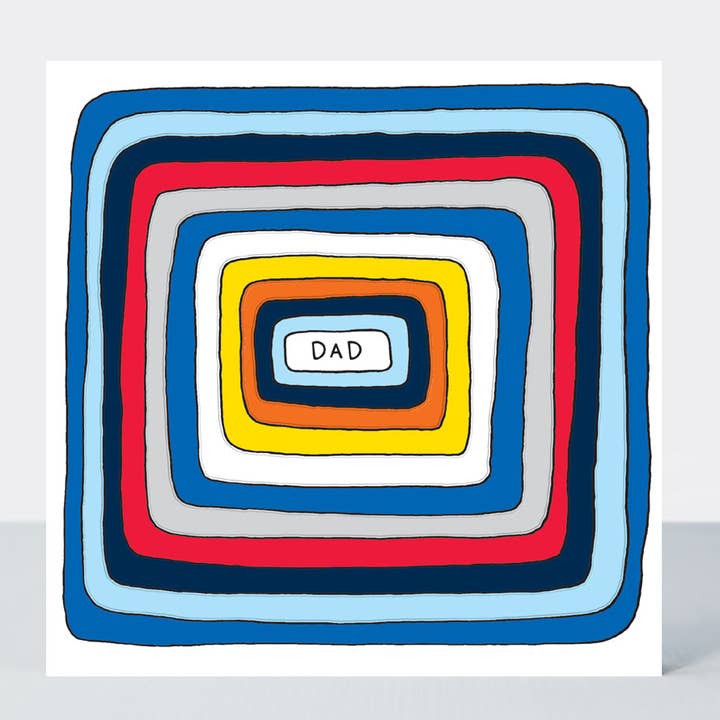 Scatter Brain - Dad Birthday/Colourful Stripes Card for wholesale by Rachel Ellen Designs