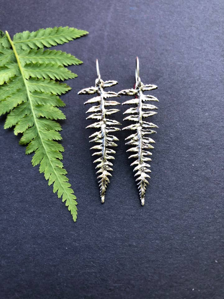 FERN | lightweight, textured earrings for wholesale by Ellie Begin Design
