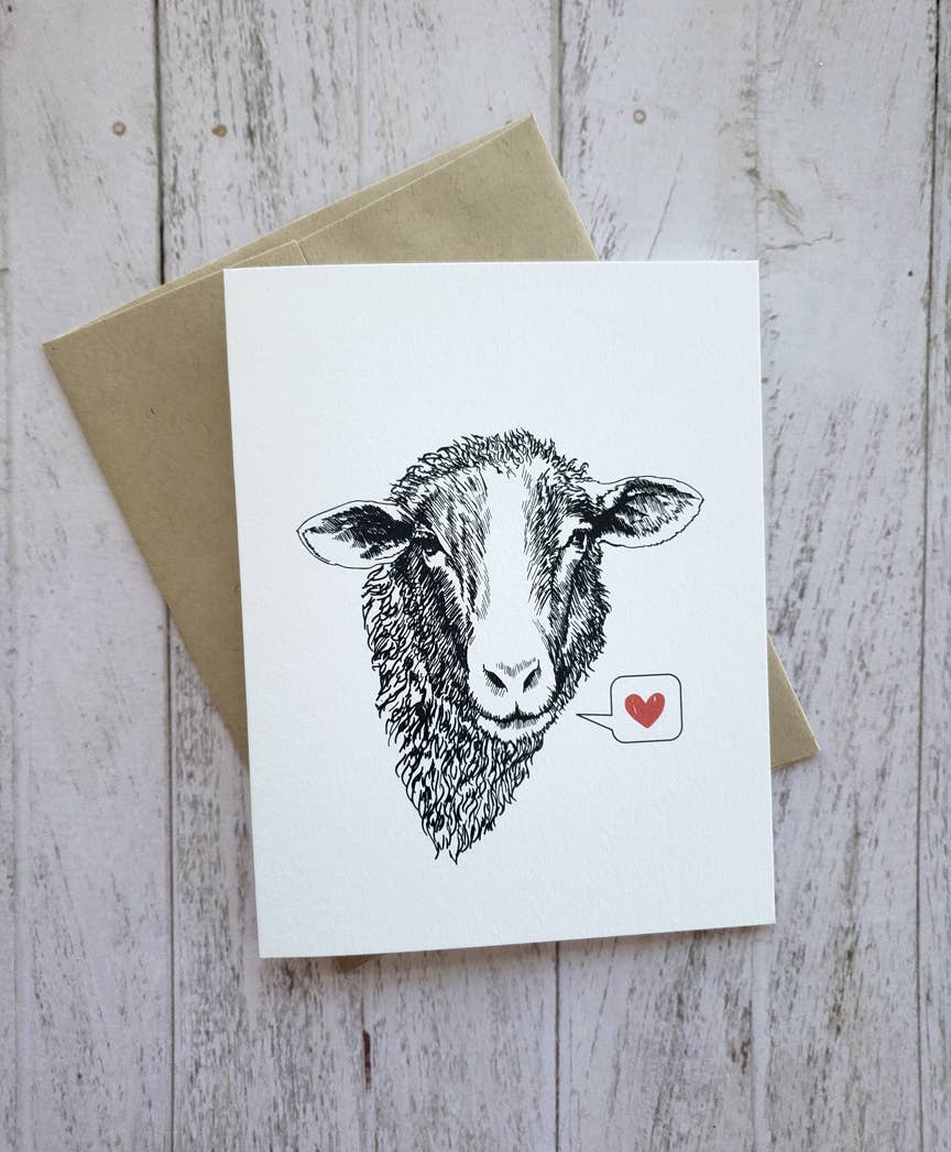 Cocklebur & Co. - Wholesale Stationery/Notecard Set - Farm Animal Valentine’s Notecards2