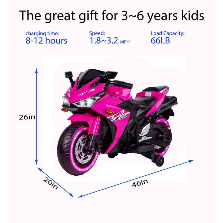 39F Inc. - Wholesale Bike/Scooter - Kids - 12V Kids Ride-On Motorcycle Training Wheels Christmas Gifts26