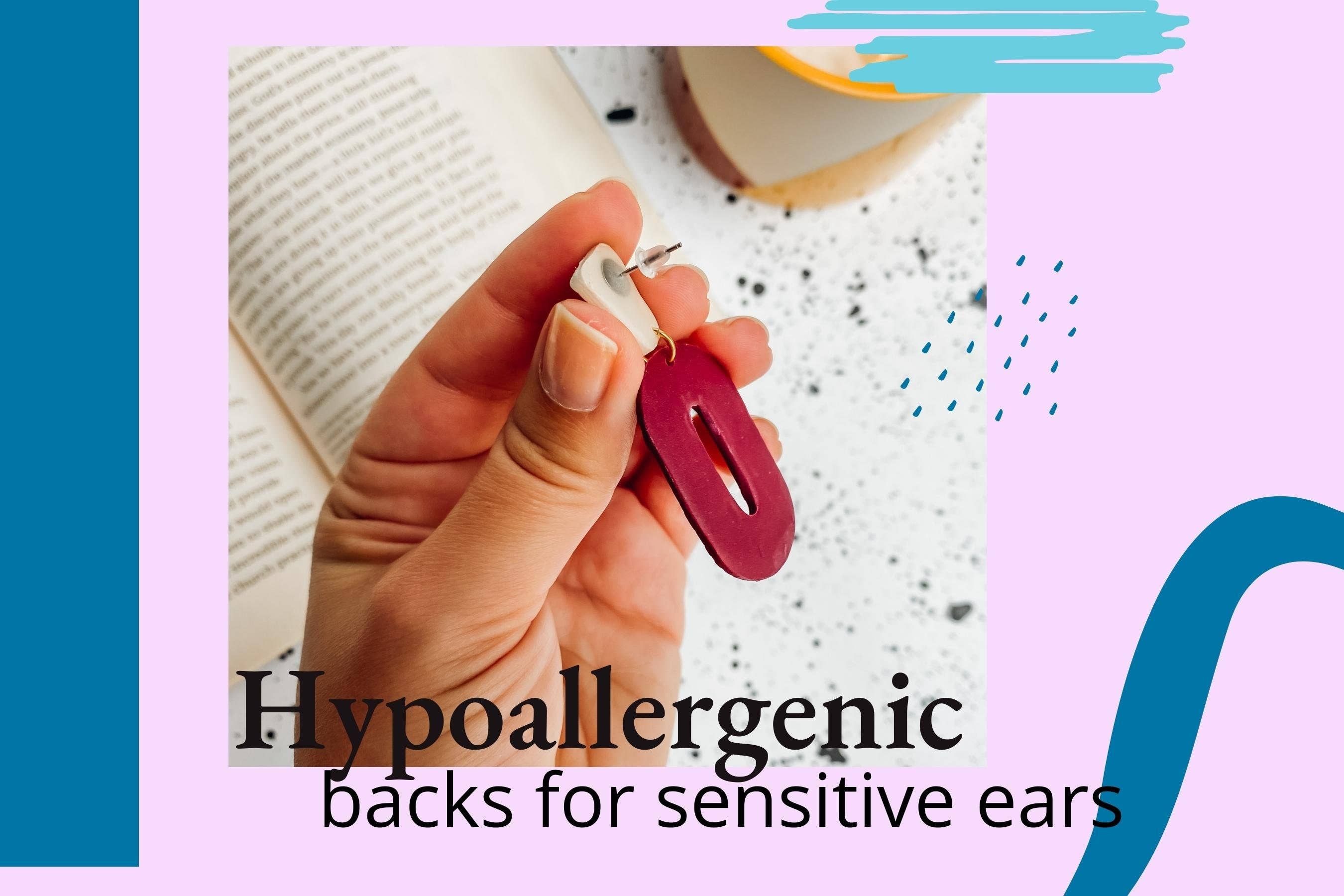 Lauren Likes Art - Wholesale Dangle Earrings - Jewel Tone Vintage Inspired Earring, Wine Polymer Clay Earri5