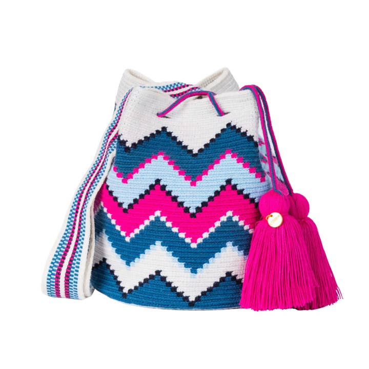 Sac Moyen Wayuu Mari pour la vente par Lombia + Co.