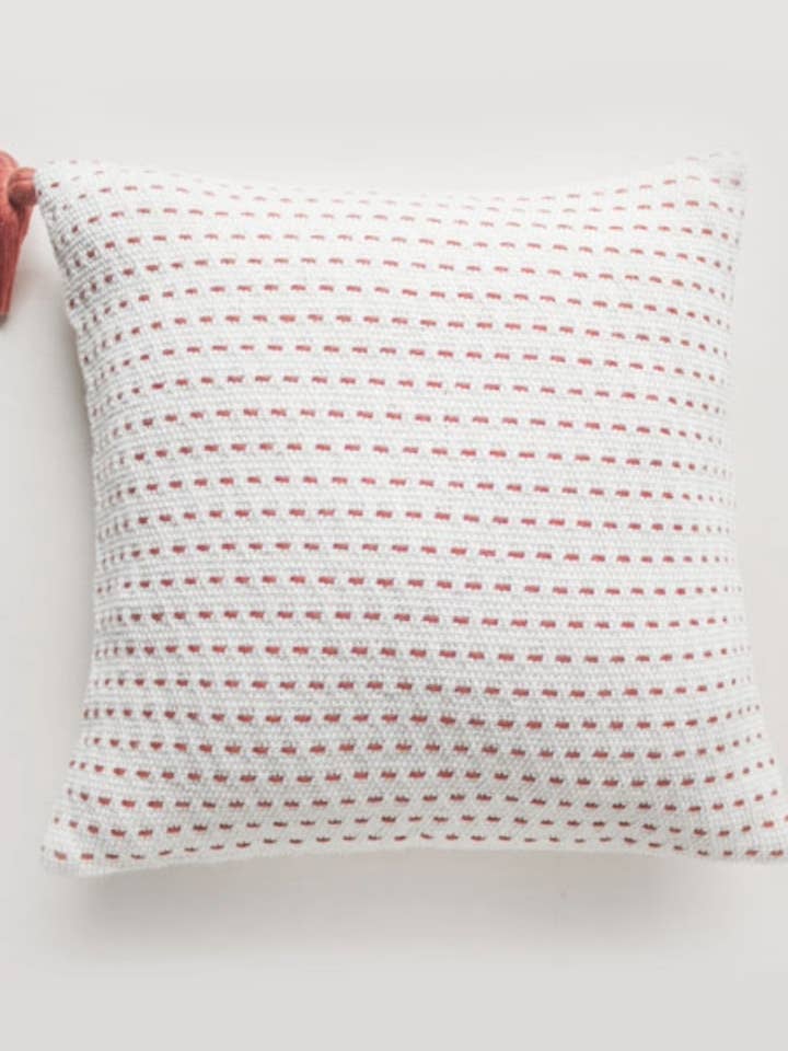 Handwoven Brick Point Pillow for wholesale by Lula Mena