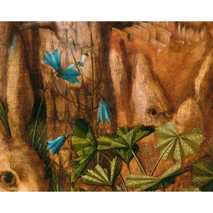 Rock Paper Scissors Wall Art - Wholesale Art Print - Woodland animal art | A Hare in the Forest | Enchanted forest | Vintage nature wall art | Rabbit, flowers, butterfly, bird, snail, lizard
