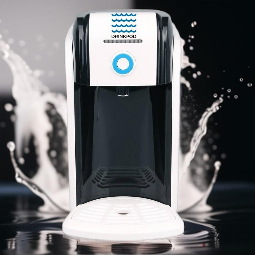 DRINKPOD LLC - Vendita all'ingrosso Filtro per acqua - Sistema di purificazione e filtrazione acqua da banco Hydrate Mineral Spring, filtro a 4 stadi, erogatore senza bottiglia, senza bisogno di elettricità5