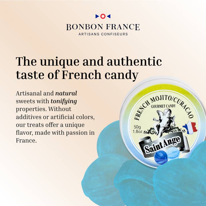 Bonbon-France - Wholesale Hard Candy - Saint-Ange Curacao Mojito Cocktail1