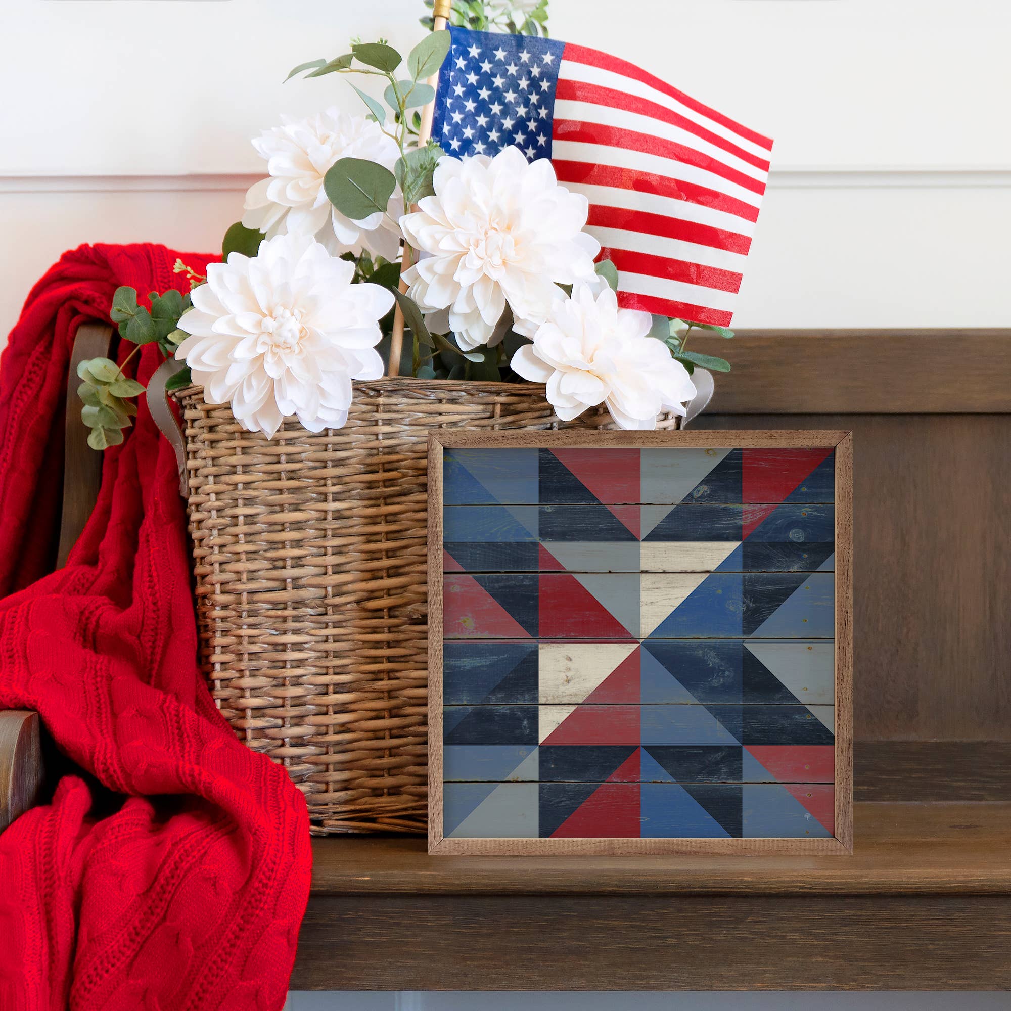 Kendrick Home - Wholesale Sign - Quilt Festive Americana Star1