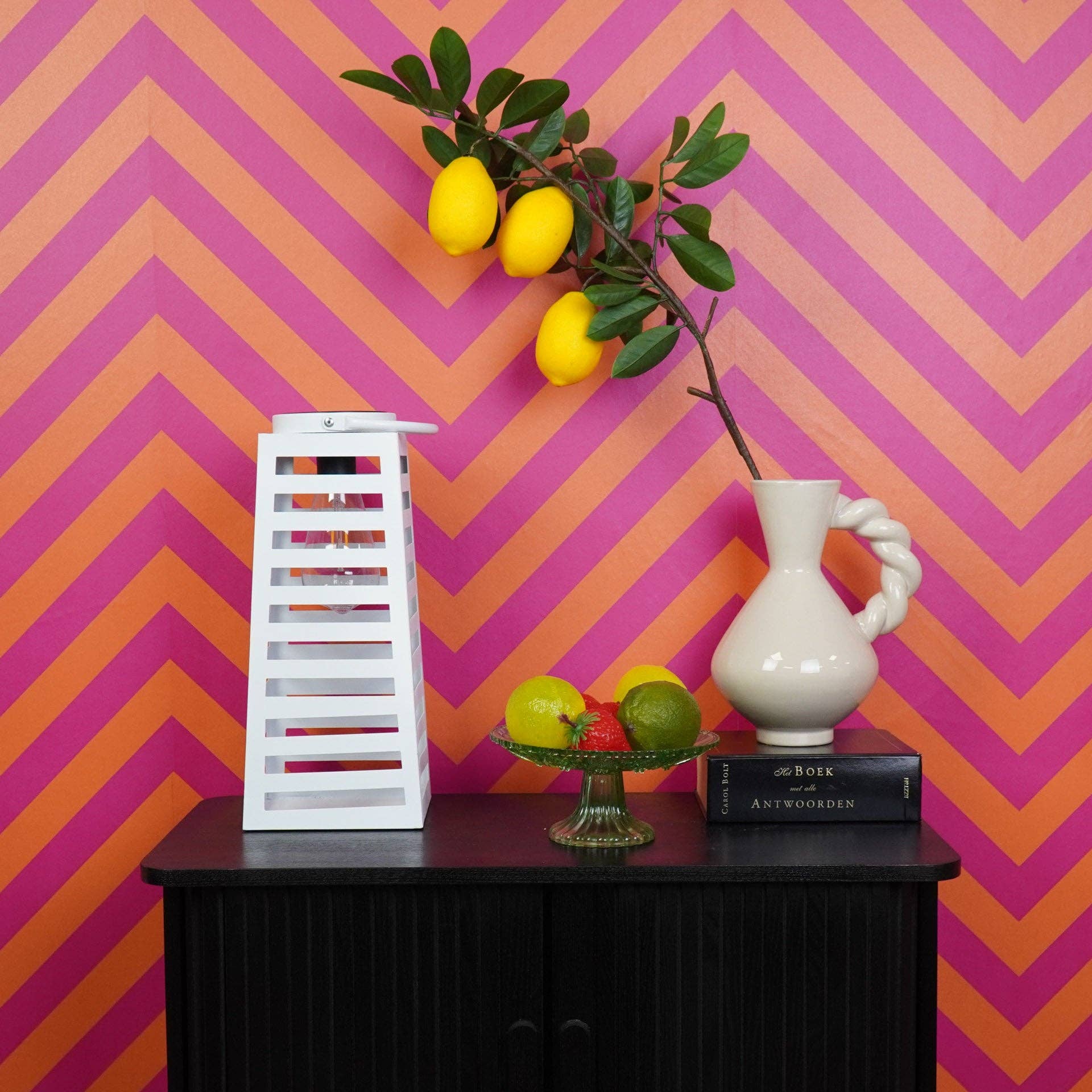 Housevitamin bv - Wholesale Lantern - Lamp- Lantern  - Solar - Metal - White - 14x32,5cm3