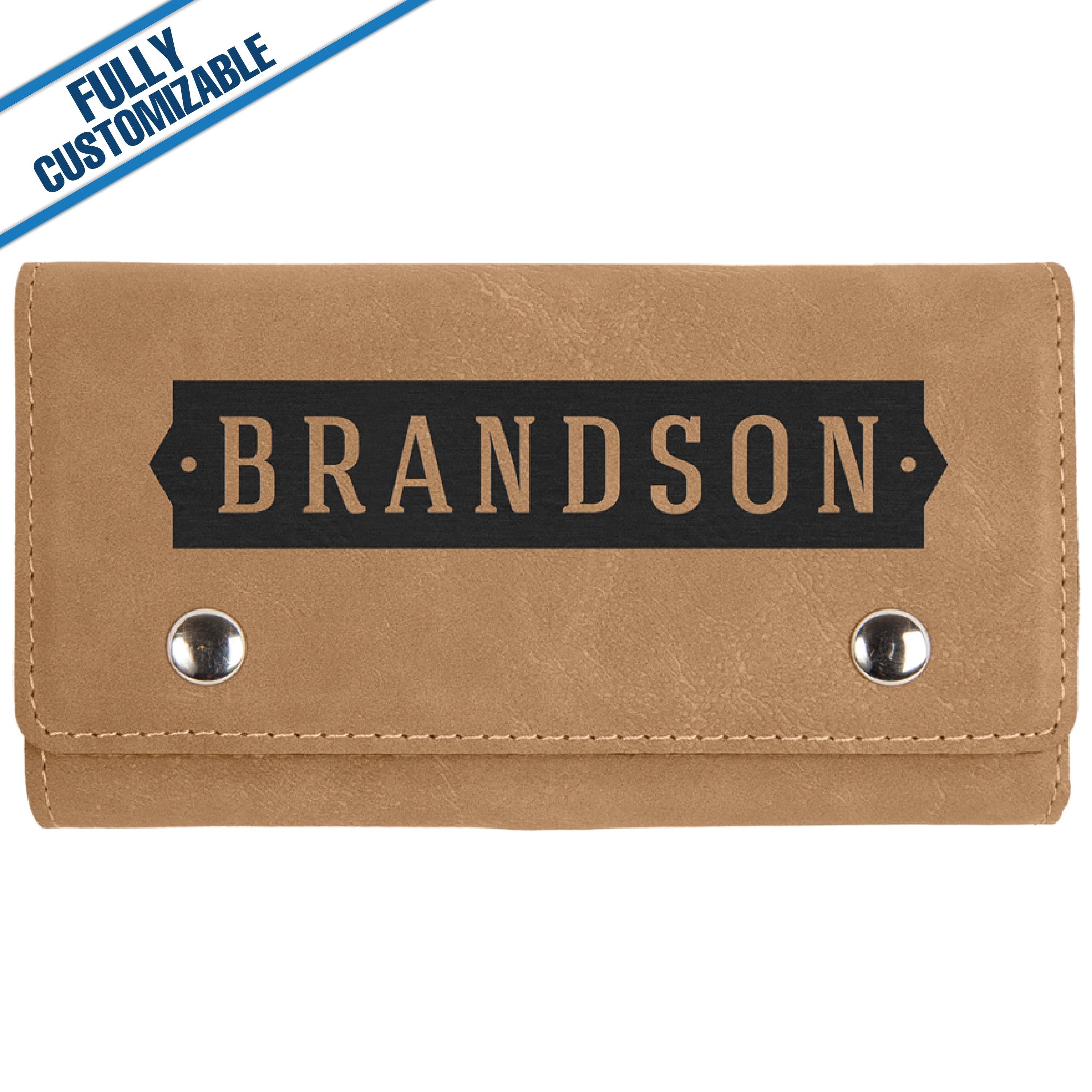 GiftWorksPlus - Vente Jeux de cartes - Ensemble de cartes et de dés en similicuir gravé - Entièrement personnalisable2