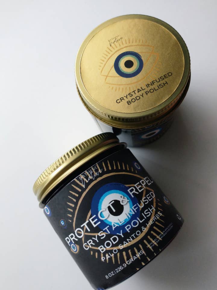 Protect and Repel Crystal Infused Body Polish for wholesale by The Bathing Native