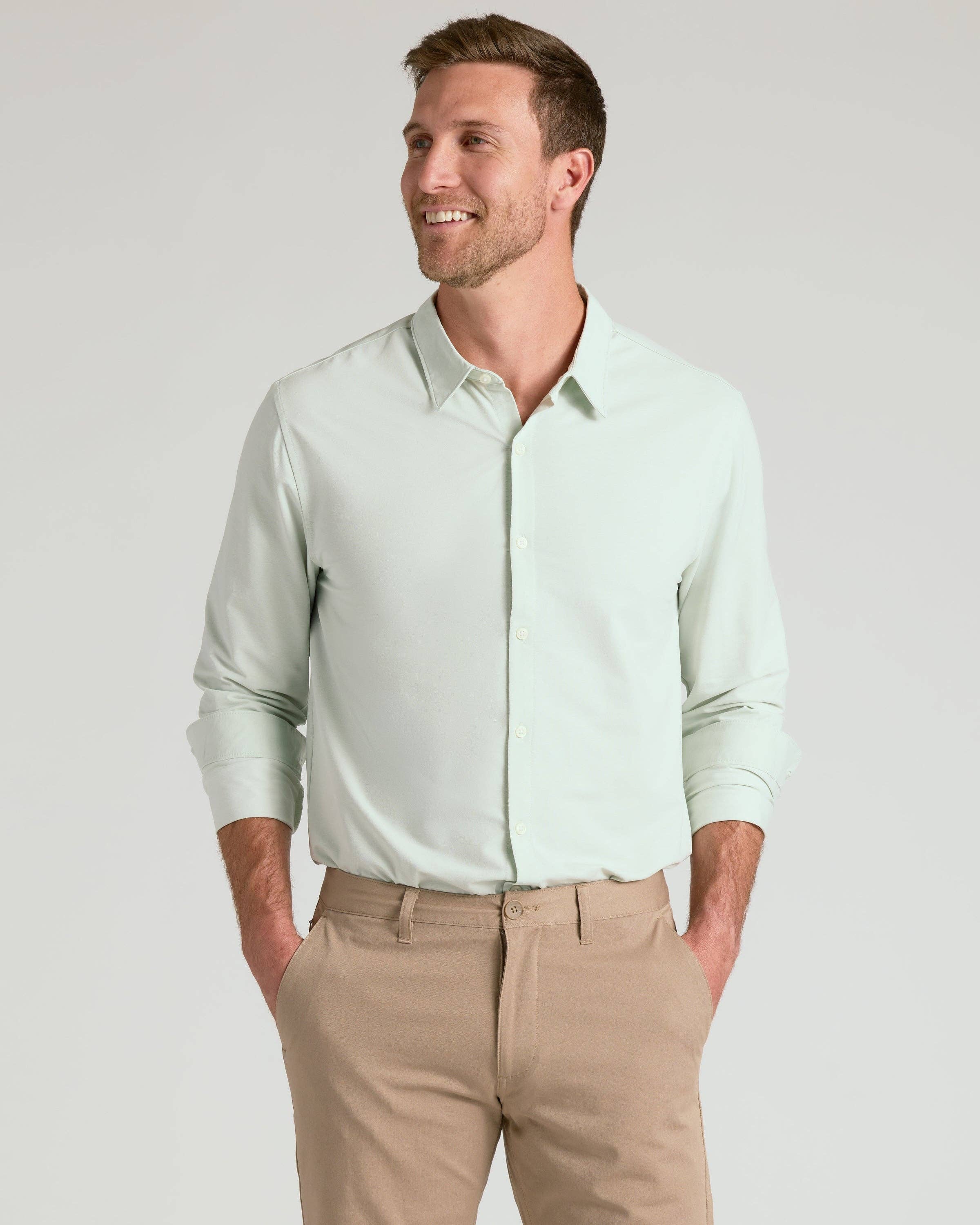 True Classic - Wholesale Button Down Shirt - Men's - Sprig Classic Stretch Oxford 2.03