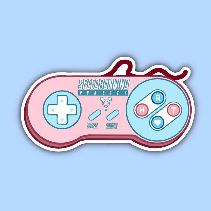 Speedrunning Puberty Sticker for wholesale by Noellita Bonita