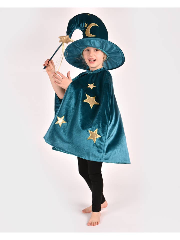 Den Goda Fen - Wholesale Costume - Kids - Wizard Set Velvet Deluxe 98-128 Cl 3-8 Years 3Pcs8