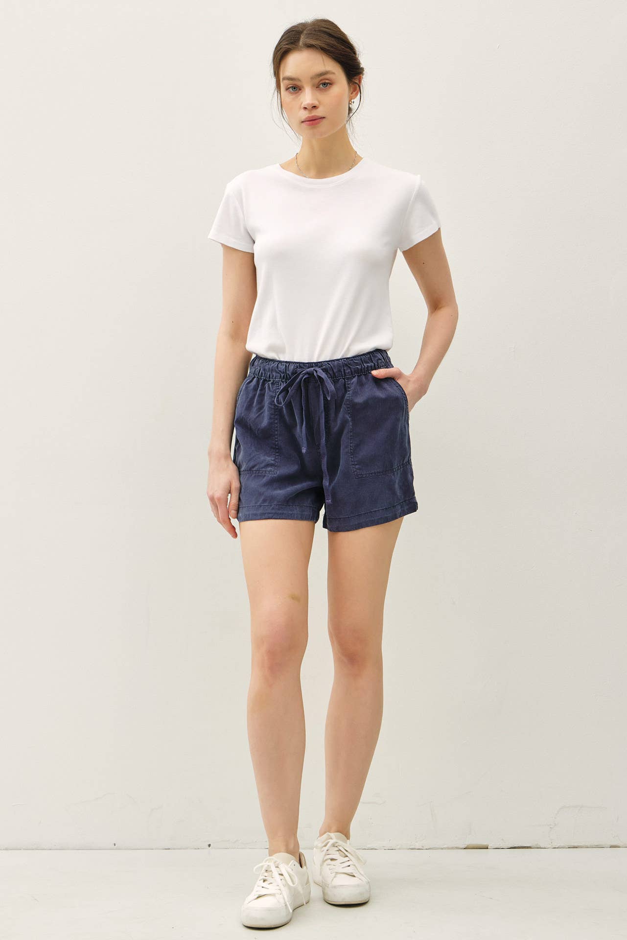 Be Cool - Wholesale Shorts - Women's - NEW COLOR-HIGH RISE PULL ON TENCEL SHORT 9