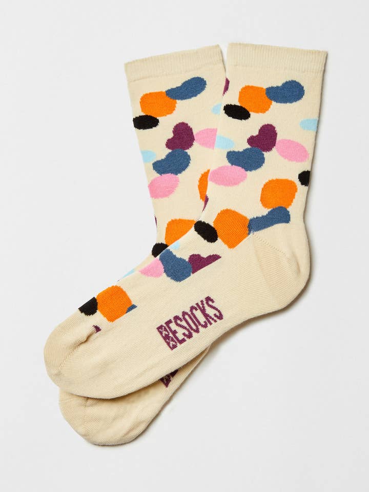 BeAbstract Beige - 100% Organic Cotton Socks for wholesale by BESOCKS