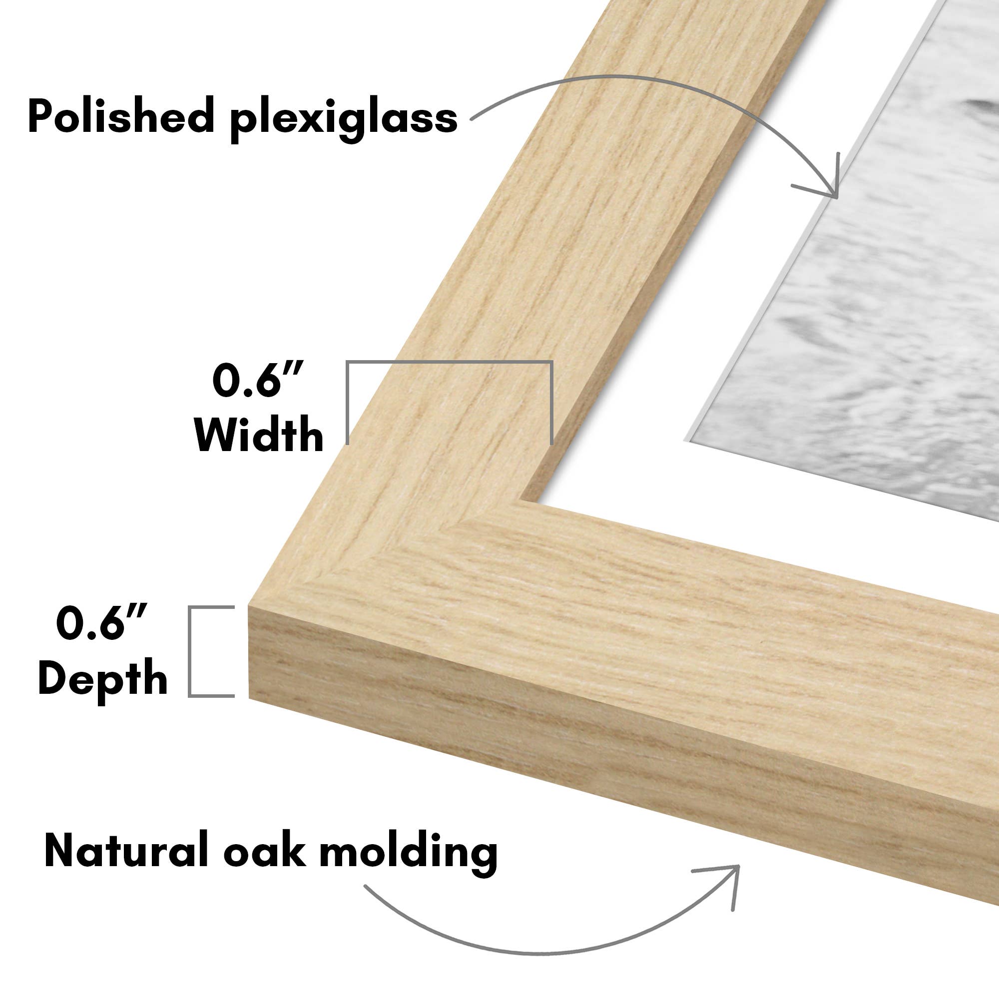 Americanflat - Wholesale Picture Frame - Americanflat 5 Pack Picture Frames With Mat Plexiglass Cover50