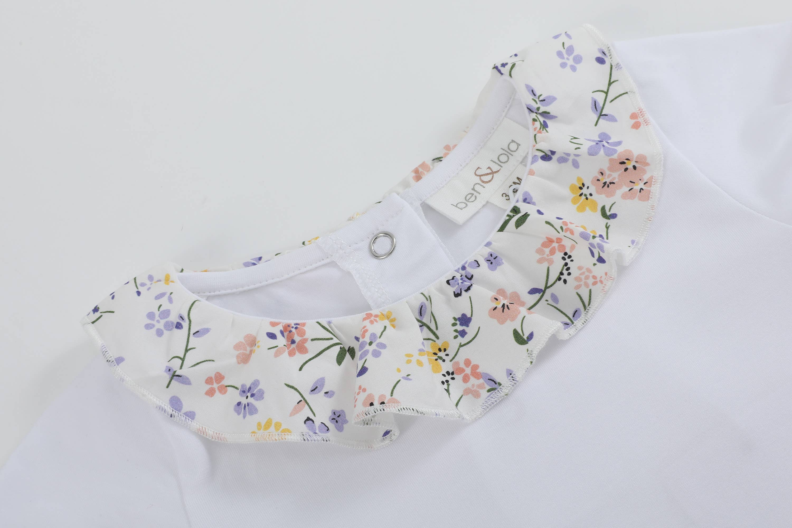 Ben & Lola - Wholesale Bodysuit (Non-Footed) - Baby - Nina Floral Frill Baby Bodysuit by Ben & Lola 2
