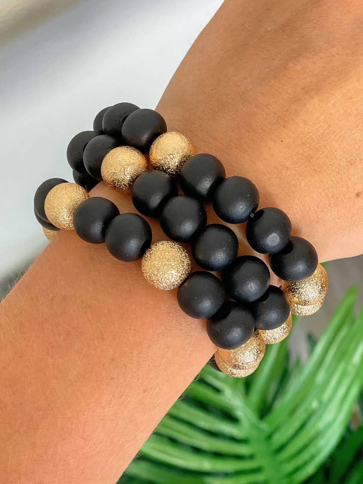 Gold & Color Bead Bracelet Stacks for wholesale by Prep Obsessed Wholesale