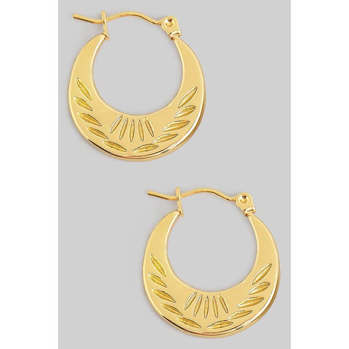 LOVELY STAINLESS STEEL PRESSED HOOPS for wholesale by Girly