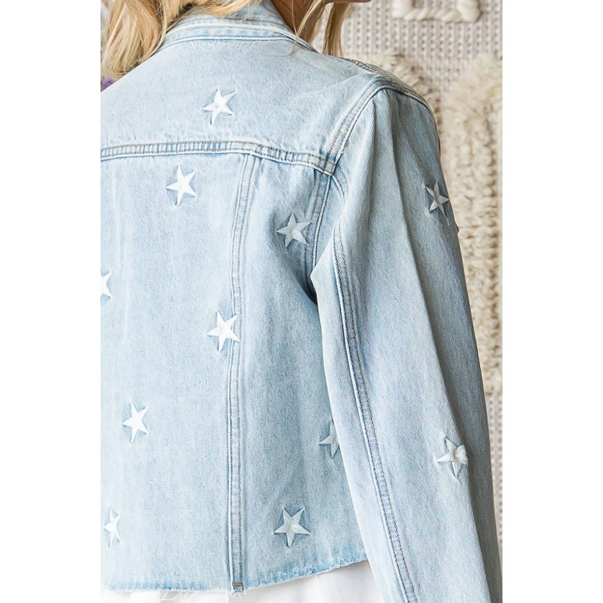 LT Wash Star Embroidery Denim Jacket for wholesale on Faire3