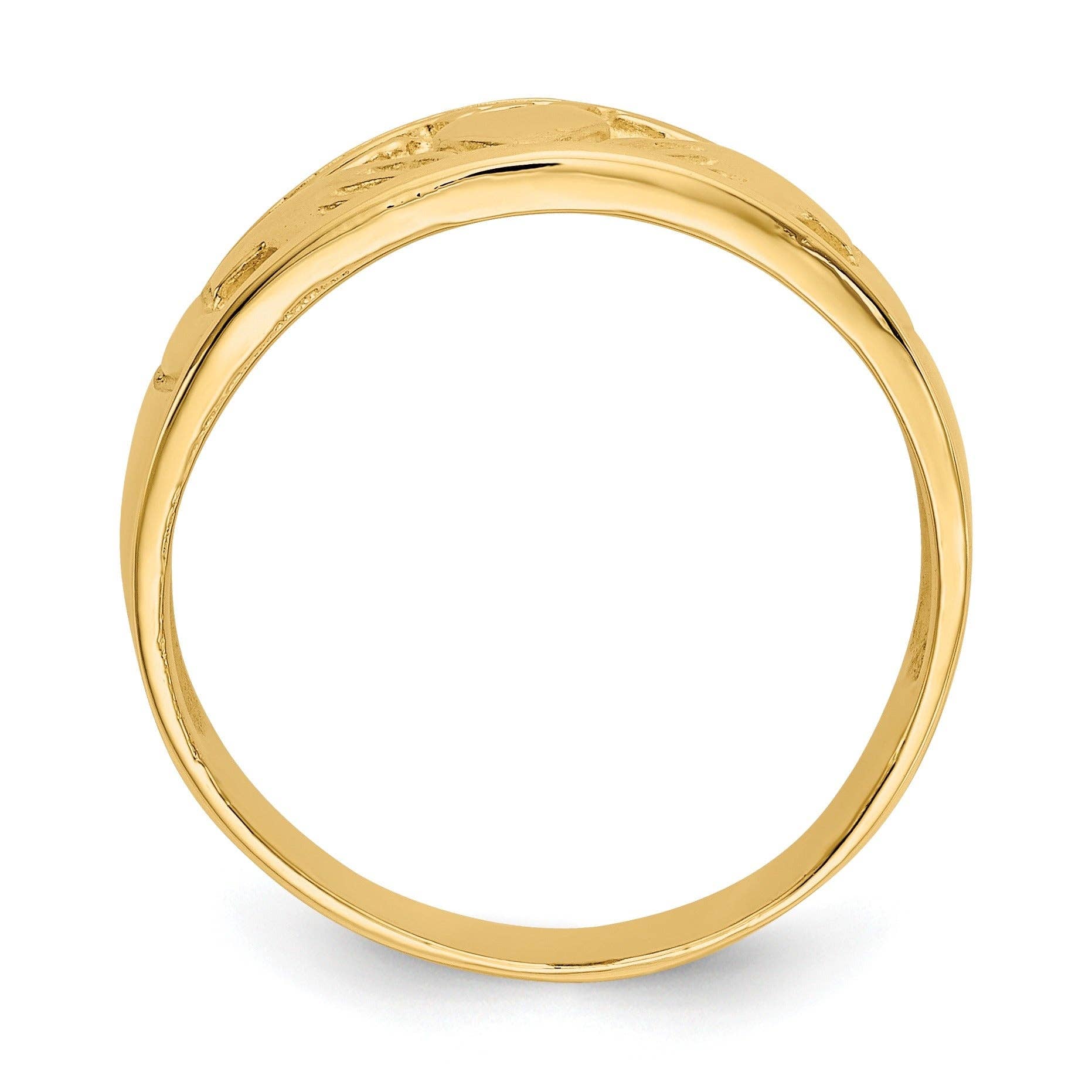 FCJ Jewelry LLC - Wholesale Band/Stacked Ring - 10k Gold Ladies Claddagh Band Ring1