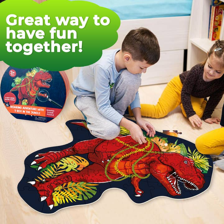 QUOKKA - Wholesale Puzzle - Kids - Dino Shaped Floor Puzzle for Kids5