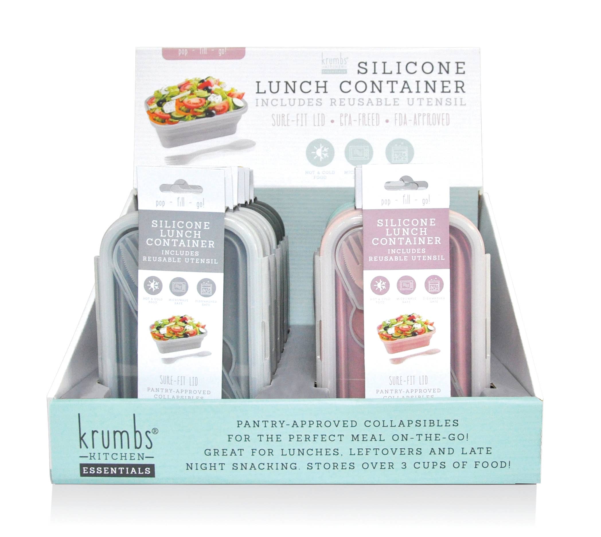 DM Merchandising - Wholesale Lunch Bag/Box - Krumbs Kitchen Essentials Silicone Lunch Container Assortmen2
