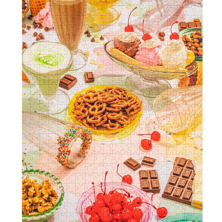Pezel Puzzles - Wholesale Puzzle - Adult - Spilt Milk | 500 Piece Jigsaw Puzzle w/ Canvas Bag